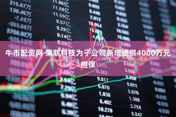 牛市配资网 荣联科技为子公司新增提供4000万元担保